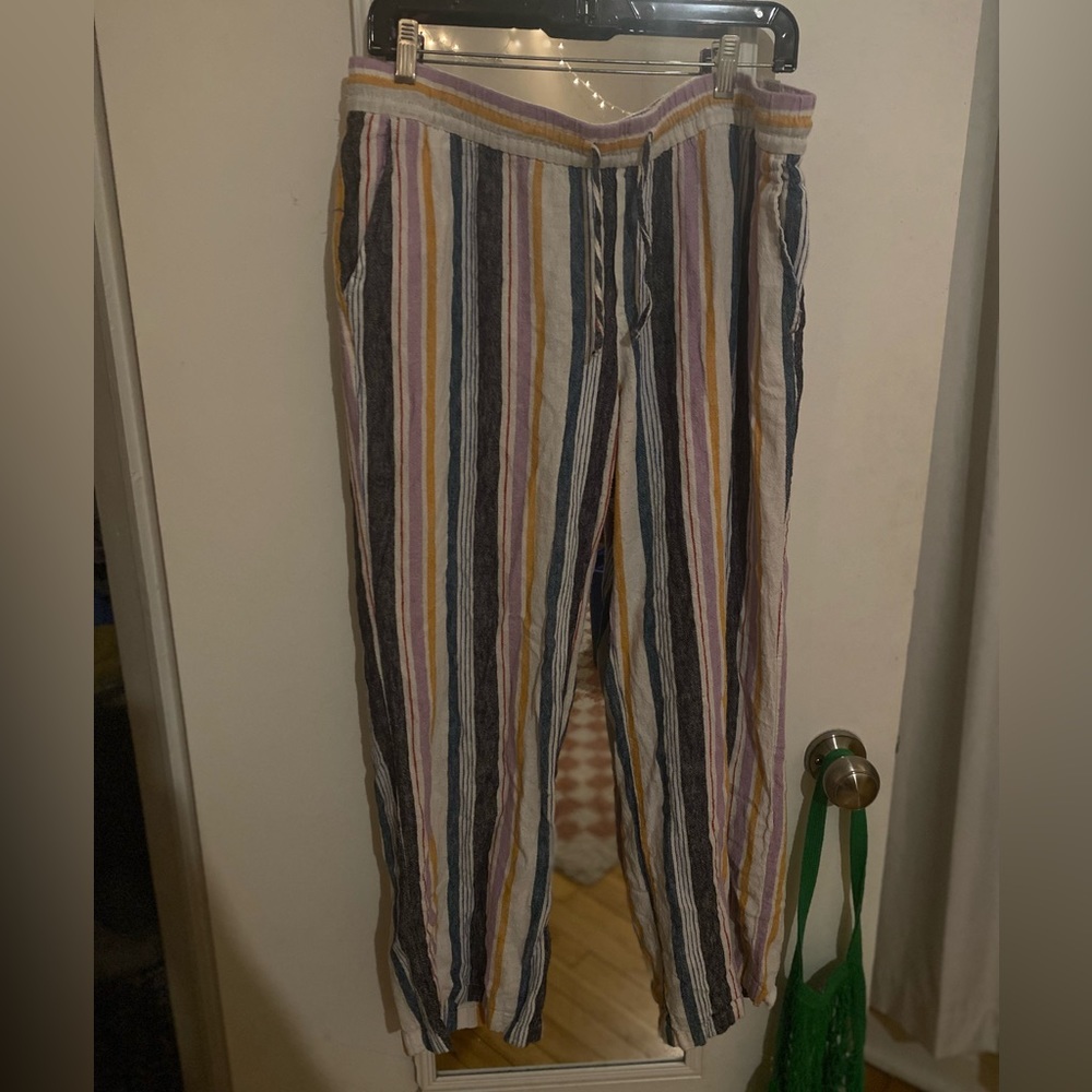 Linen stripe pants from Old Navy SIZE L